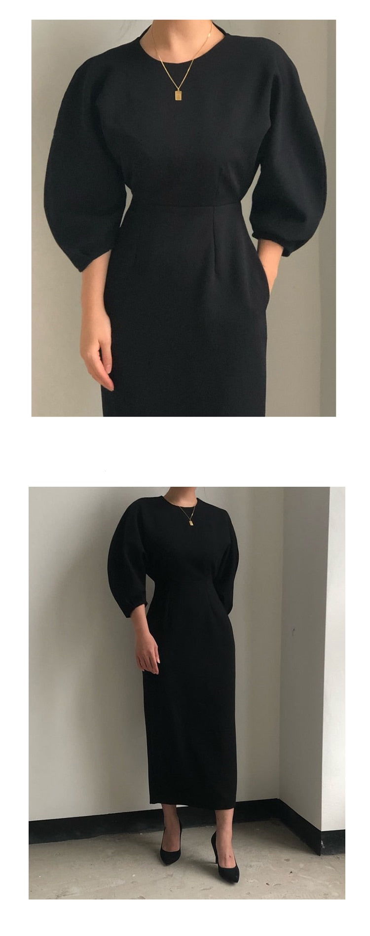 Elegant Ladies Office Dress Fashion Sexy Solid Color Dress Women Slim Midi Dress Vestidos OL