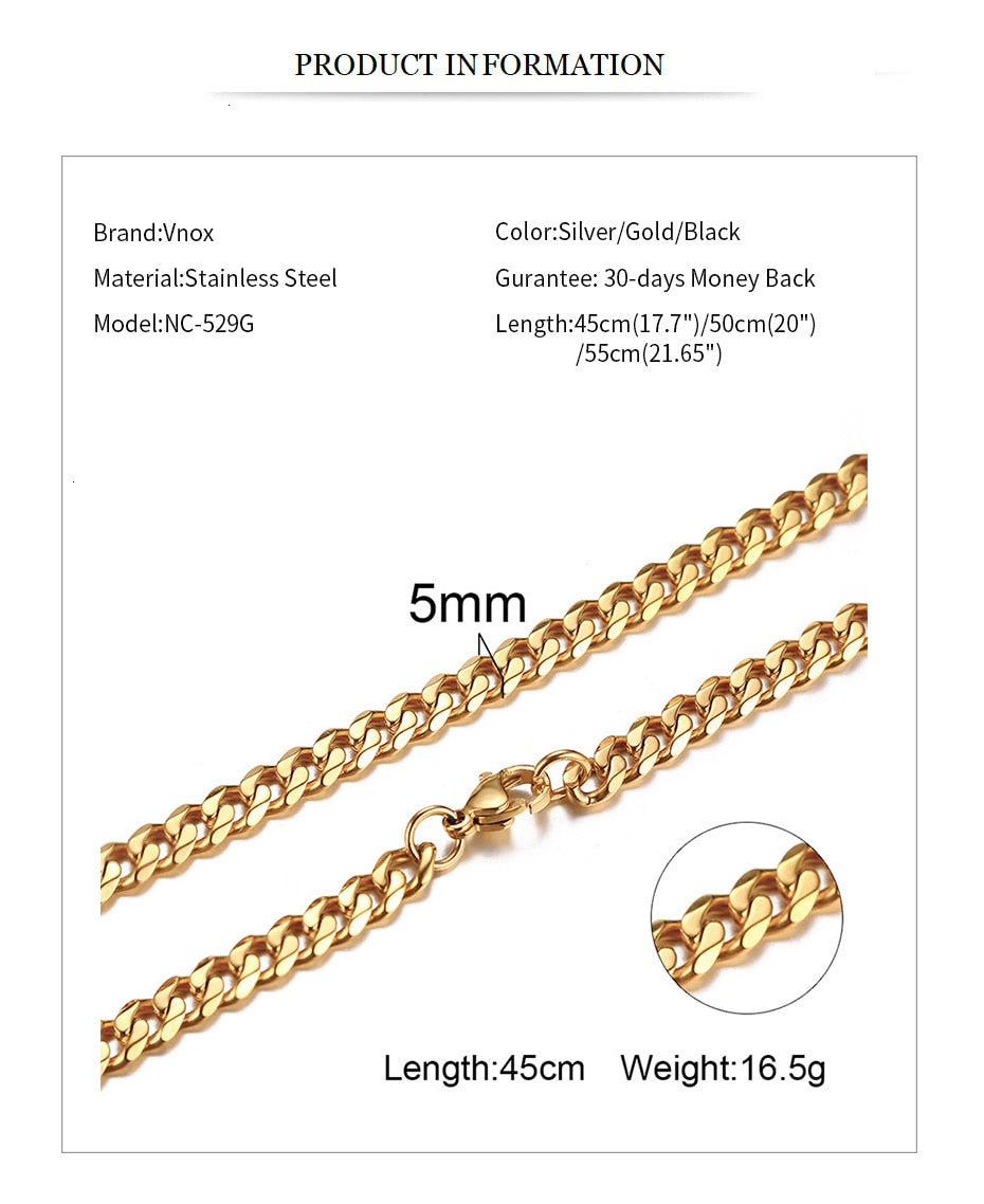 Men's Miami Cuban Link Stainless Steel