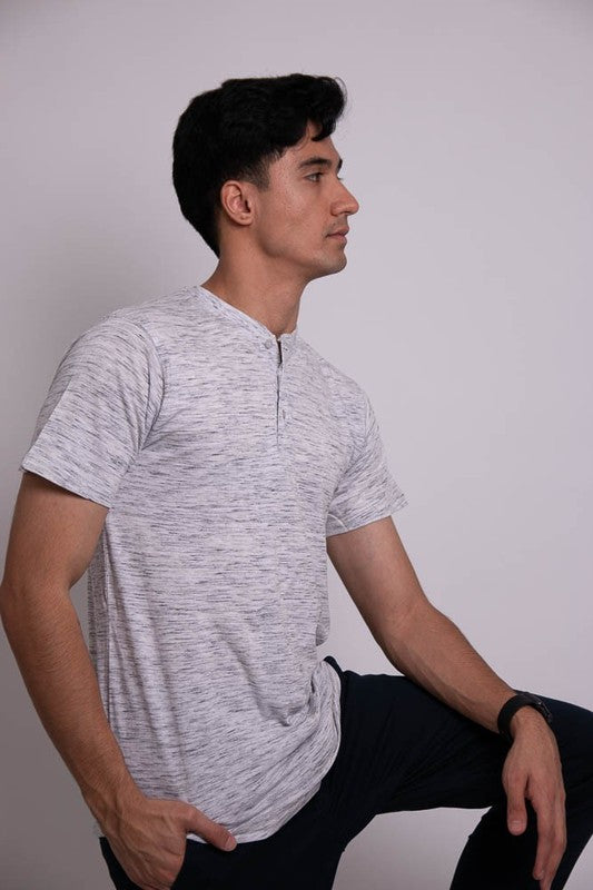 Short Sleeves Henley T-shirt