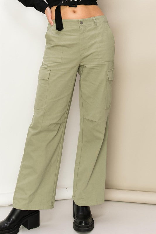 WEEKEND CHILLER HIGH WAIST CARGO PANTS