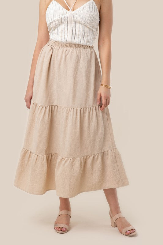 Tiered maxi skirt