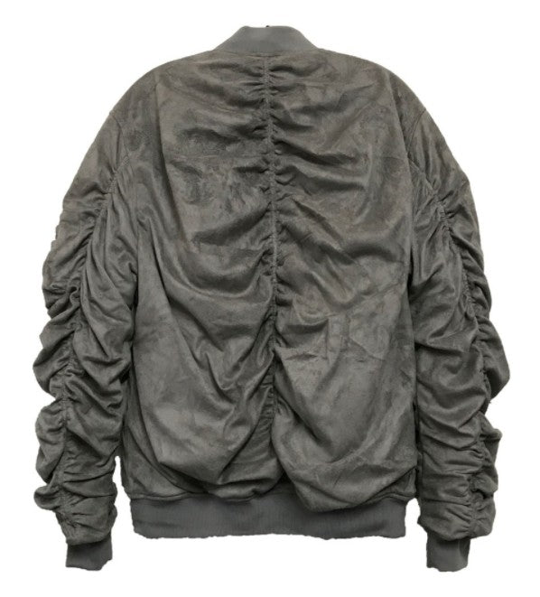 Men's Mirosuede Scrunched Bomber Jacket