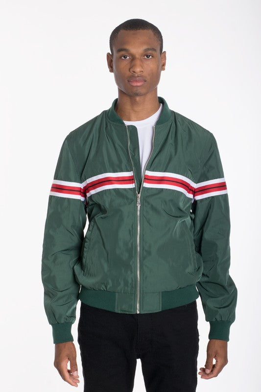 Luxury Woven Taped  Bomber Jacket