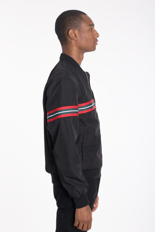 Luxury Woven Taped  Bomber Jacket