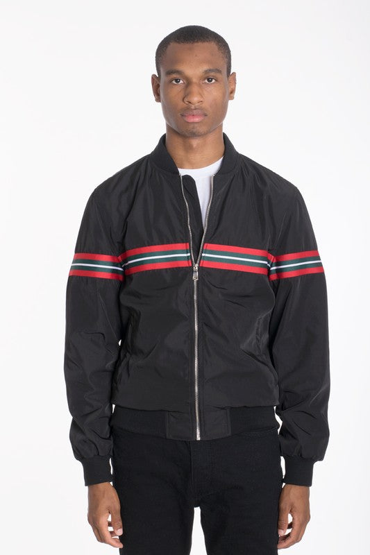 Luxury Woven Taped  Bomber Jacket