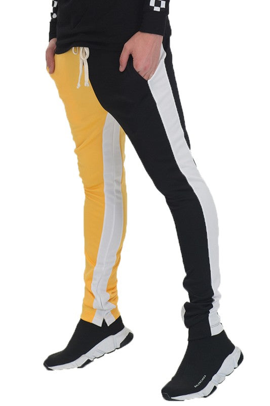 Men's Two Tone Color Block Track Pant Jogger