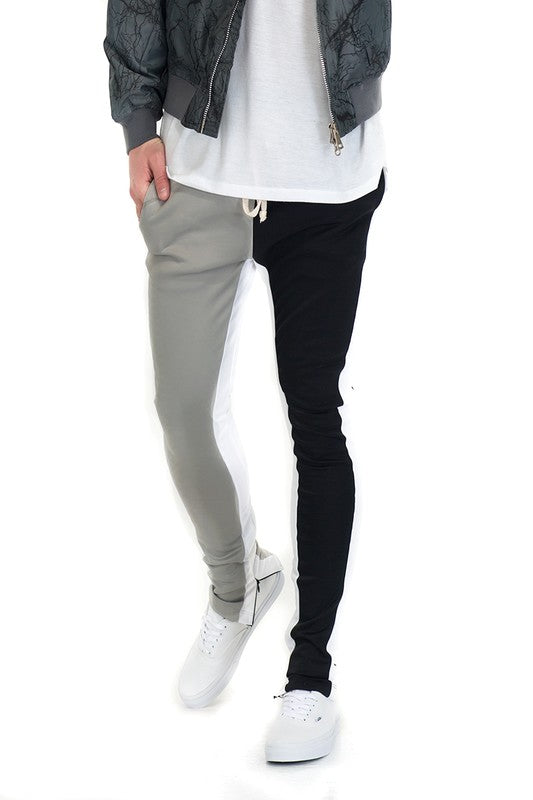 Men's Two Tone Color Block Track Pant Jogger