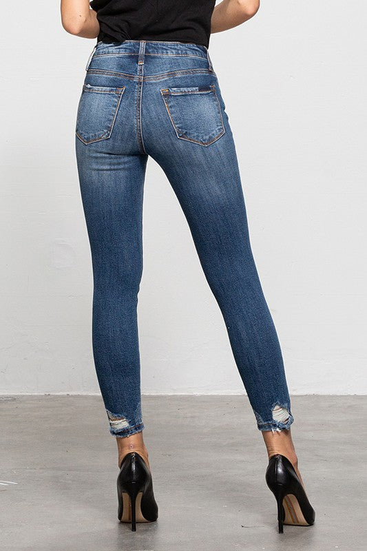 MID-RISE ANKLE SKINNY JEANS