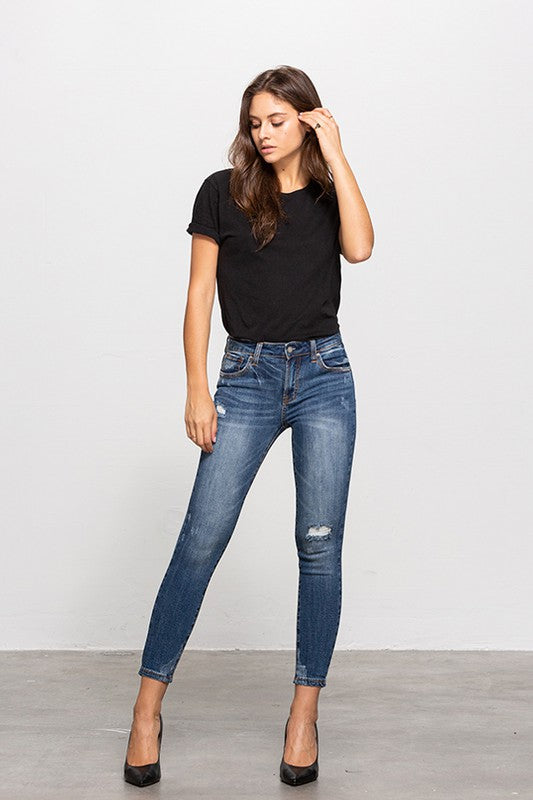 MID-RISE ANKLE SKINNY JEANS