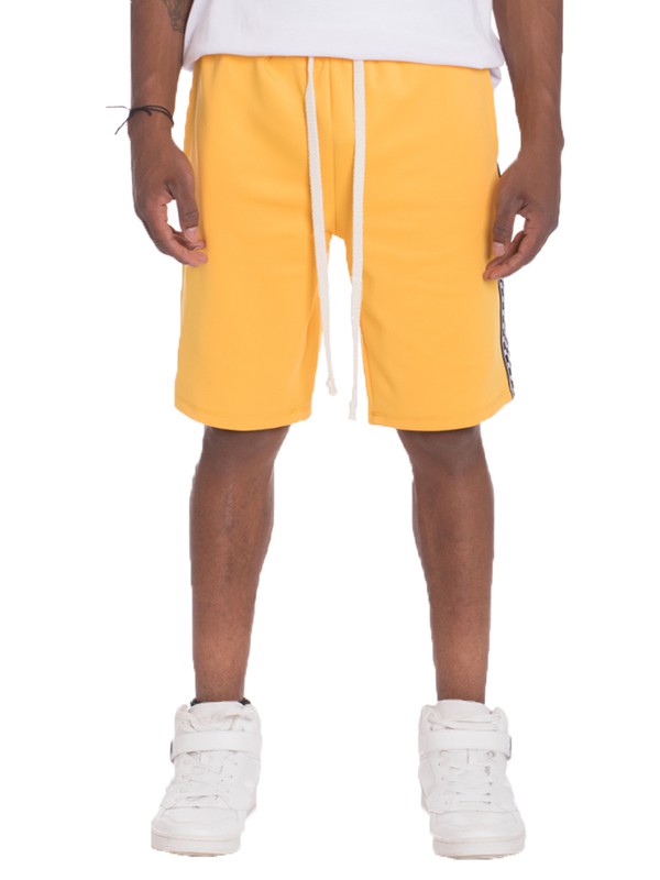 Mens Checkered Stripe Track Shorts