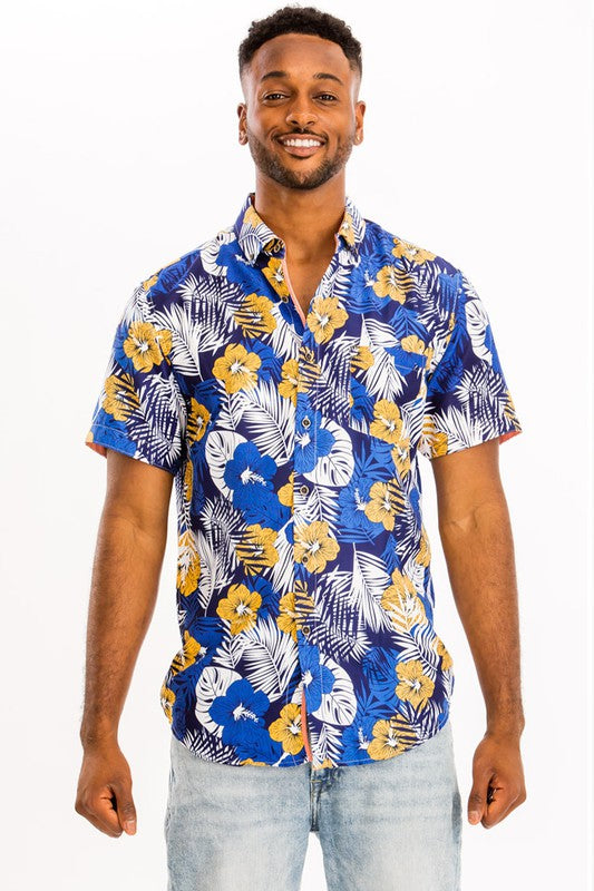 MEN'S PRINT HAWAIIAN SHIRT