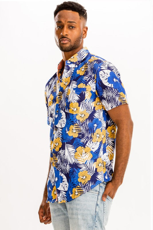 MEN'S PRINT HAWAIIAN SHIRT