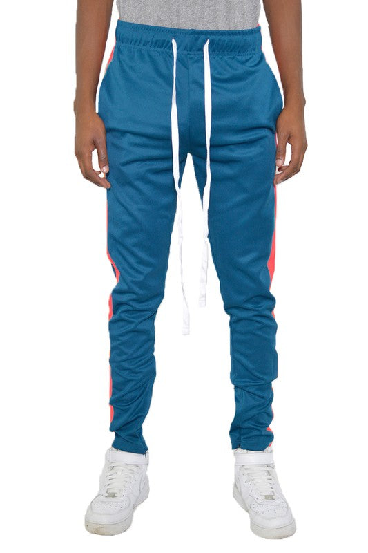 Men's Slim Fit Single Stripe Track Pant