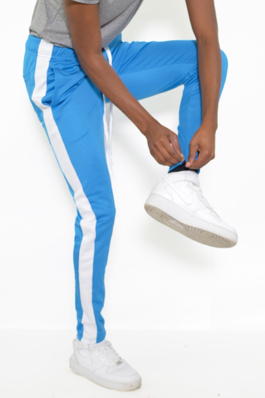 Men's Slim Fit Single Stripe Track Pant