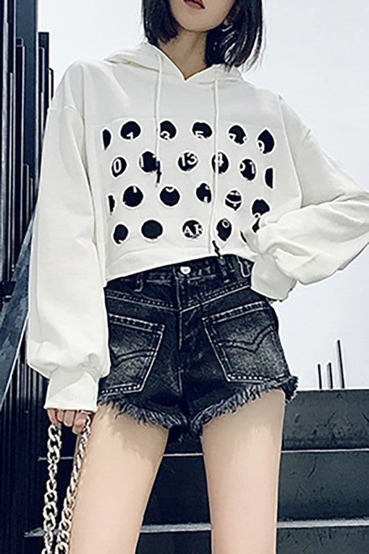 Double Layers Cut Out Hoodie