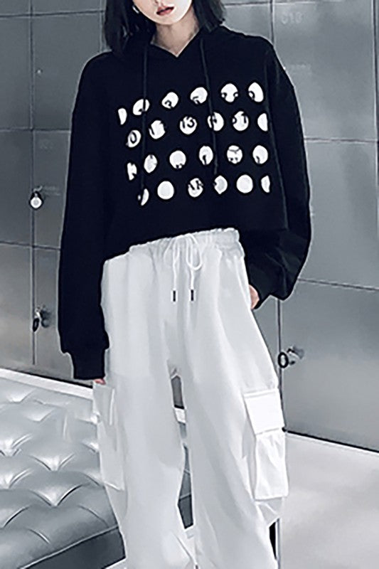 Double Layers Cut Out Hoodie