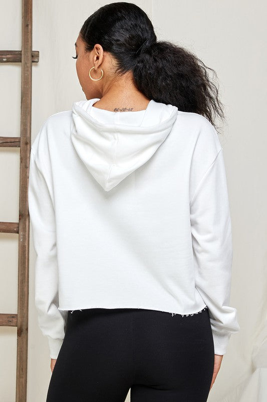 Double Layers Cut Out Hoodie