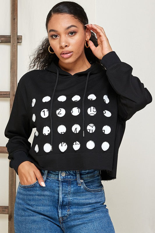 Double Layers Cut Out Hoodie