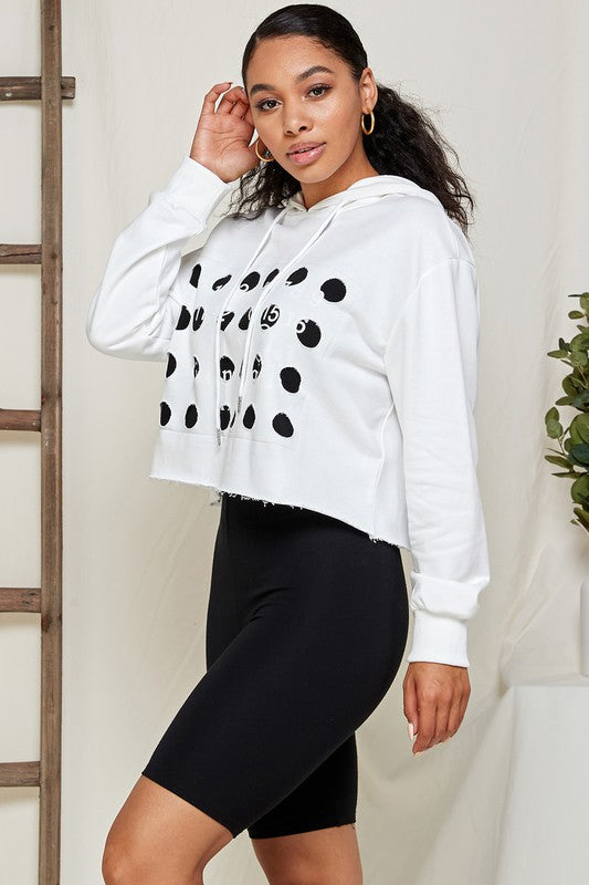 Double Layers Cut Out Hoodie