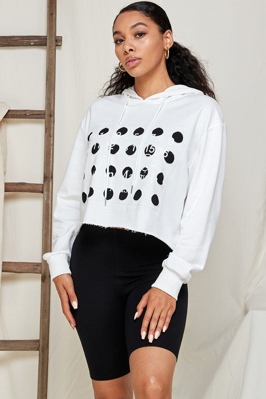 Double Layers Cut Out Hoodie