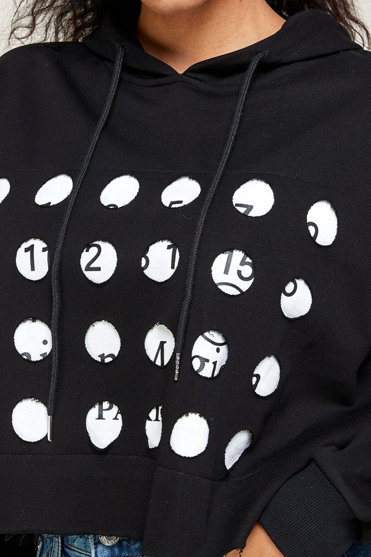 Double Layers Cut Out Hoodie