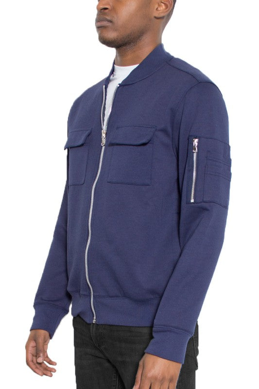 Men's Cotton Zip Up Light Weight Jacket