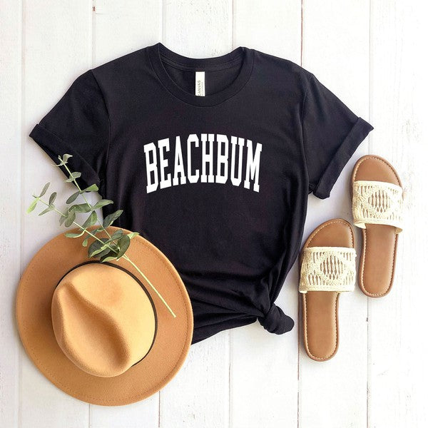 Beach Bum Curved Short Sleeve Graphic Tee