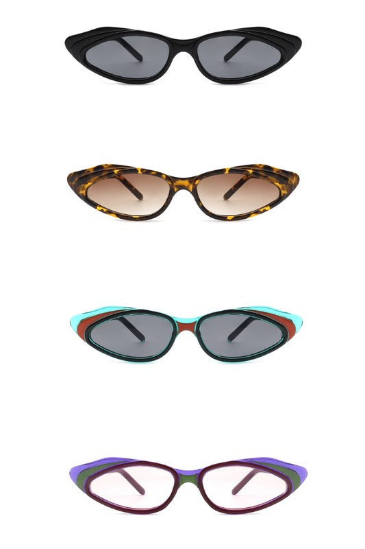 Retro Slim Narrow Cat Eye Fashion Sunglasses