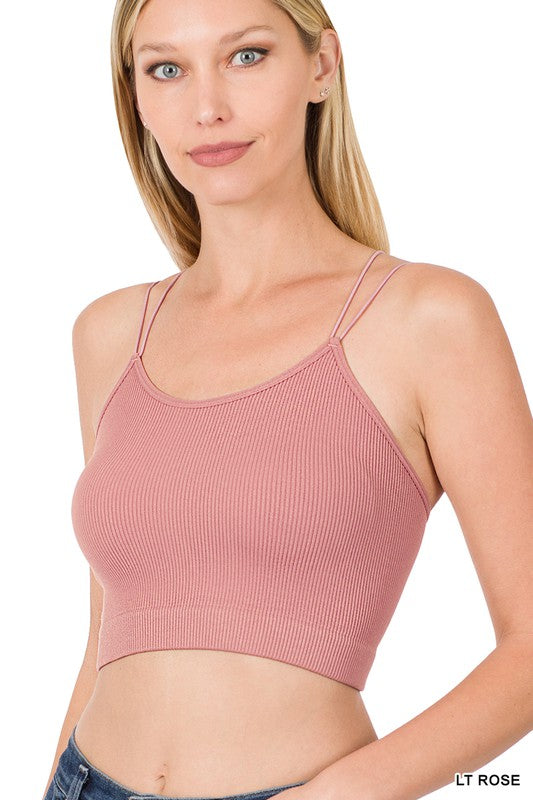 RIBBED SEAMLESS DOUBLE STRAP BRAMI