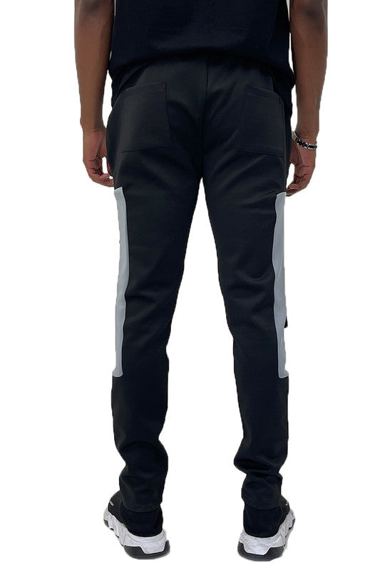 Men's Color Block Cargo Track Pant