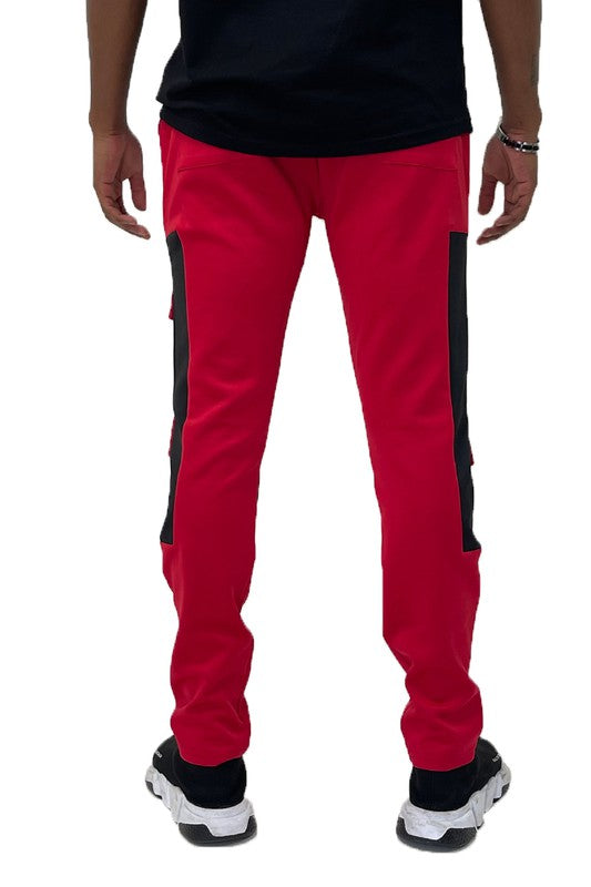 Men's Color Block Cargo Track Pant