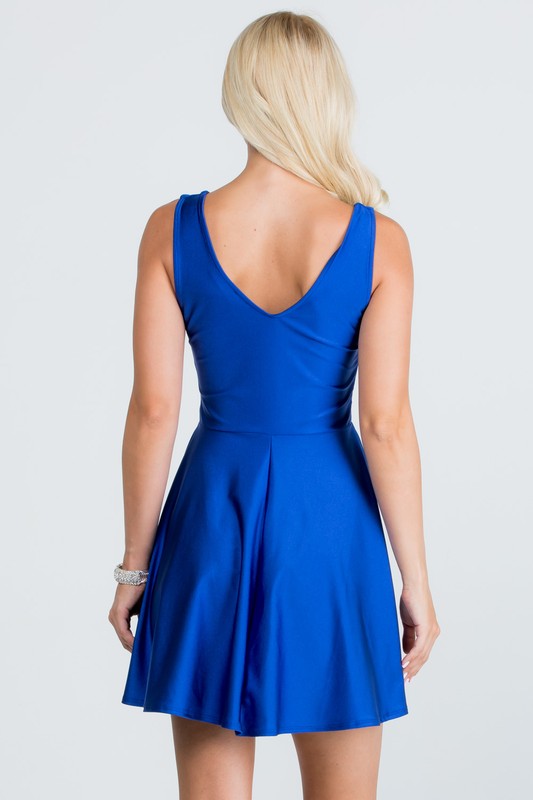 Sleeveless Dalia fit and flared tricot dress