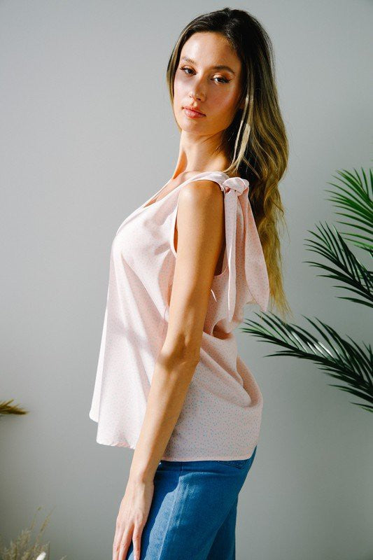 Solid V-Neck Sleeveless Top