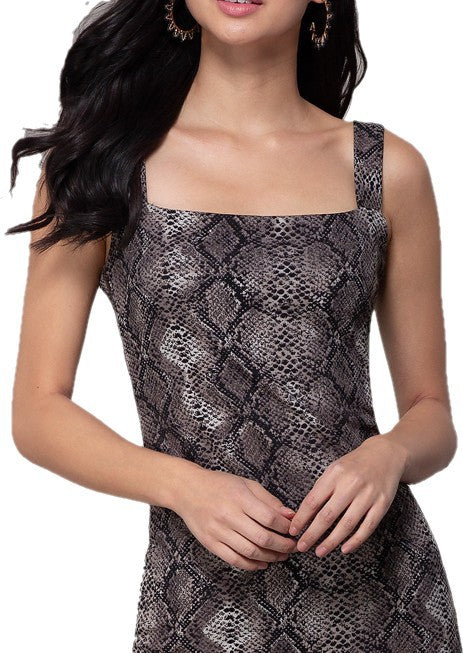 JUNIORS SNAKESKIN DRESS