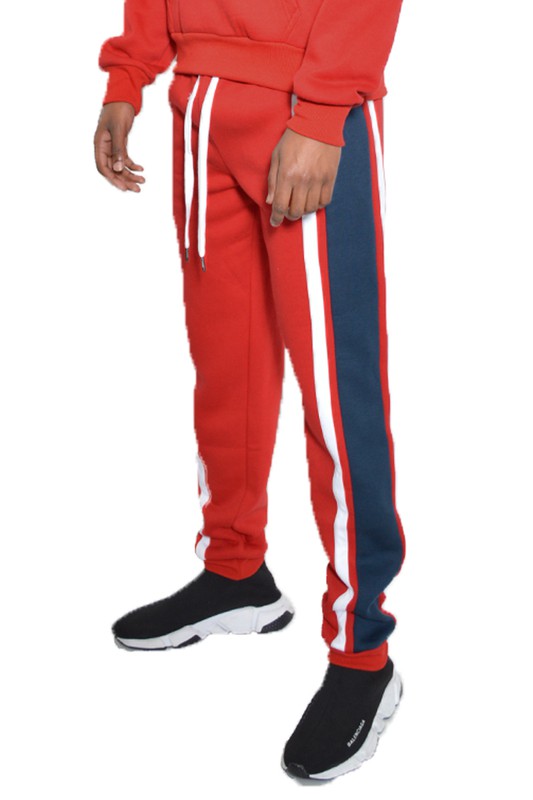 3 STRIPE COLOR BLOCK SWEAT PANTS