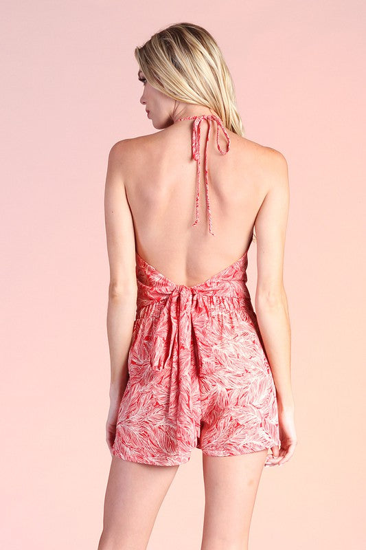 Ethereal Feather Wrap Around Halter Top