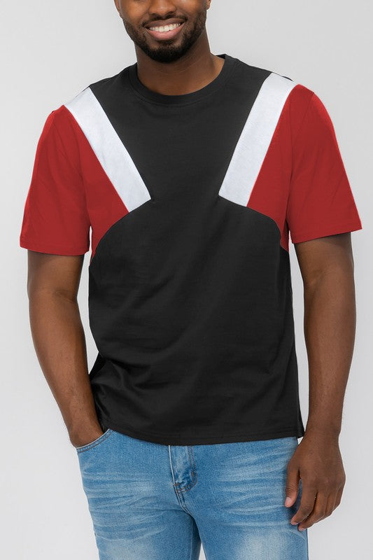 Men's Color Block Short Sleeve Tshirt