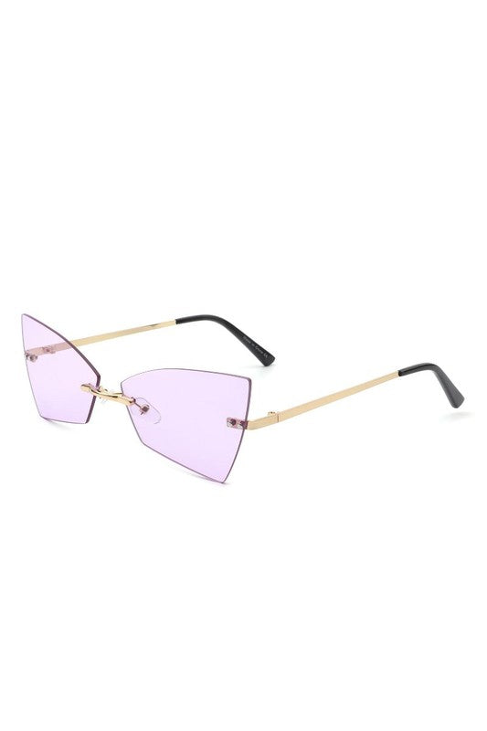 Rimless Geometric Triangle Fashion Sunglasses