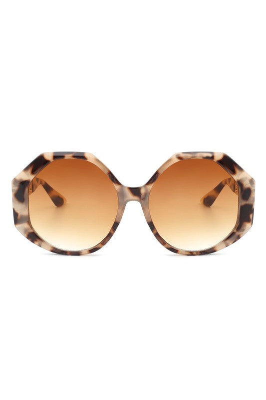 Round Circle Geometric Fashion Oversize Sunglasses