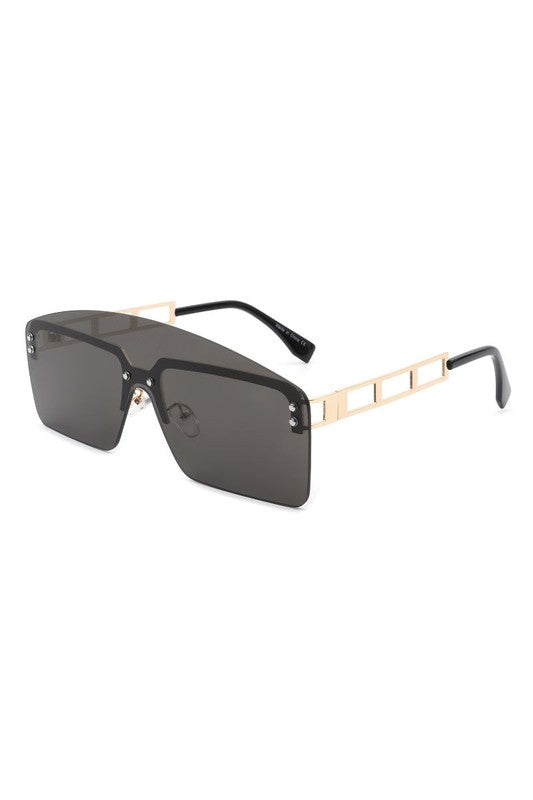 Futuristic Retro Rimless Square Fashion Sunglasses