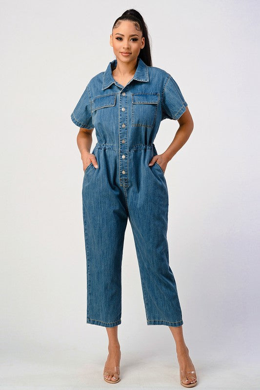 OVERSIZED ADJUSTABLE DRAW STRING JUMPSUIT