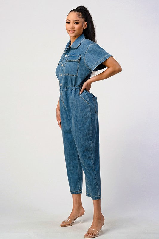 OVERSIZED ADJUSTABLE DRAW STRING JUMPSUIT