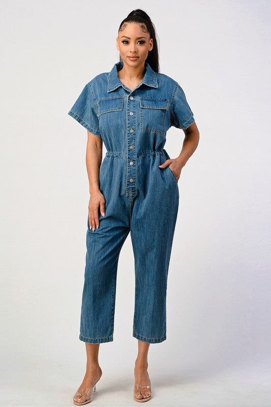 OVERSIZED ADJUSTABLE DRAW STRING JUMPSUIT