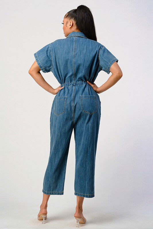 OVERSIZED ADJUSTABLE DRAW STRING JUMPSUIT