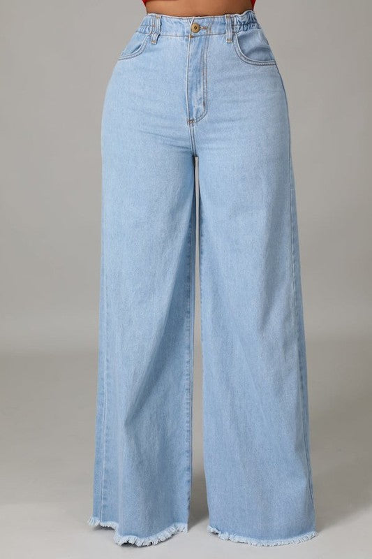 Vintage Wide Led Jean in Light Denim