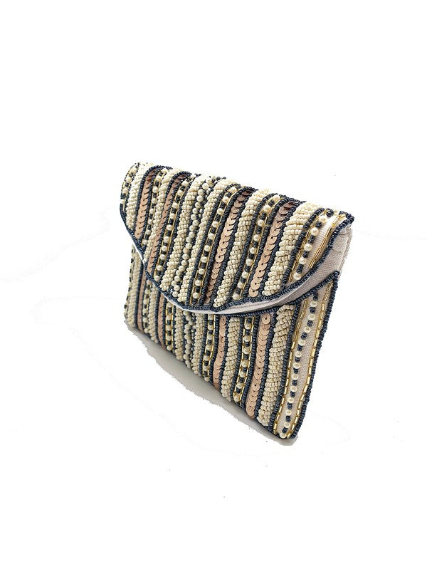 Pearl Beaded Mini Clutch LMC-101