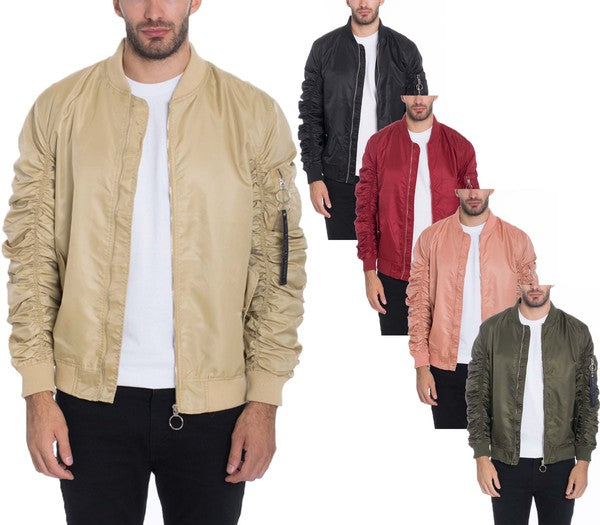 Men's Casual MA-1 Flight Lined Bomber Jacket