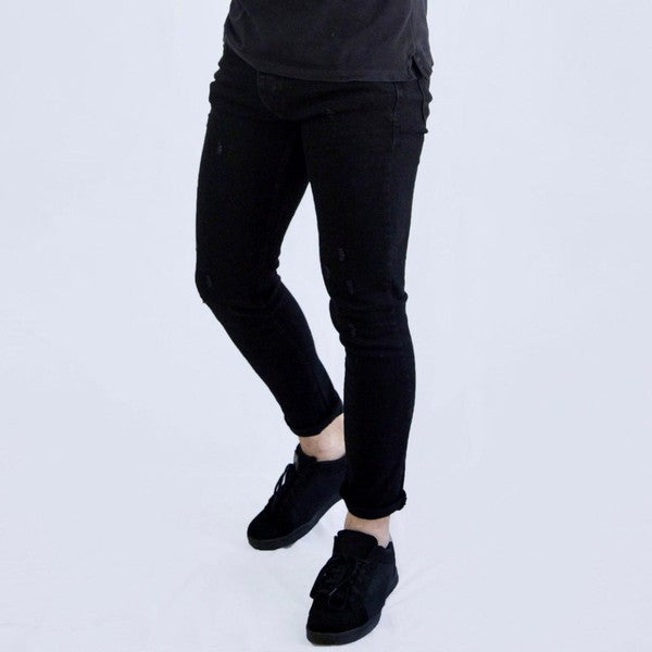 Men Slim Fit Jeans Black