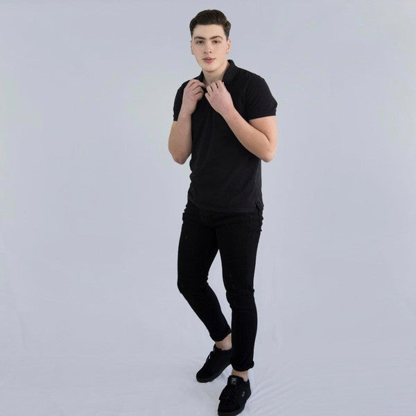 Men Slim Fit Jeans Black