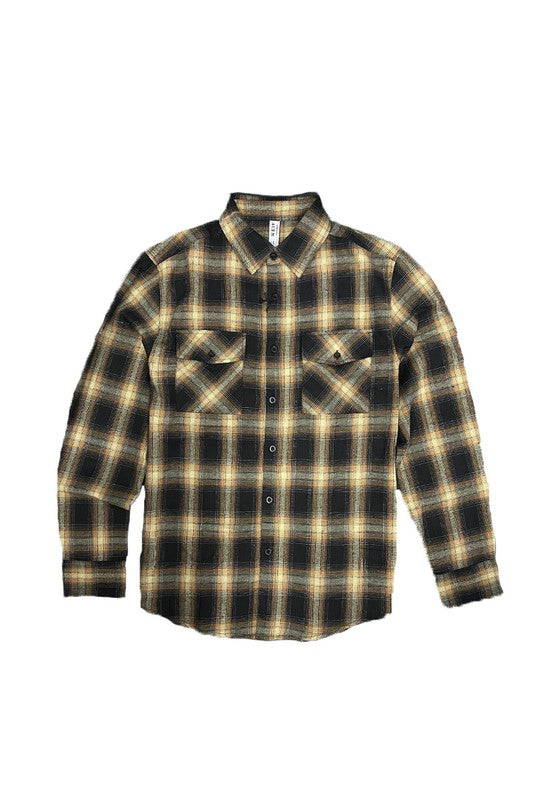 Full Plaid Checkered Flannel Long Sleeve